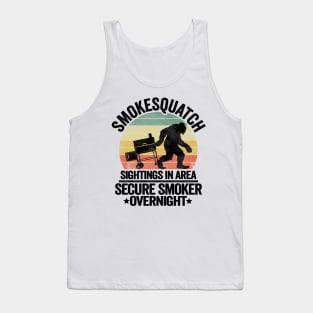 Smokesquatch Sightings In Area Funny BBQ Tank Top